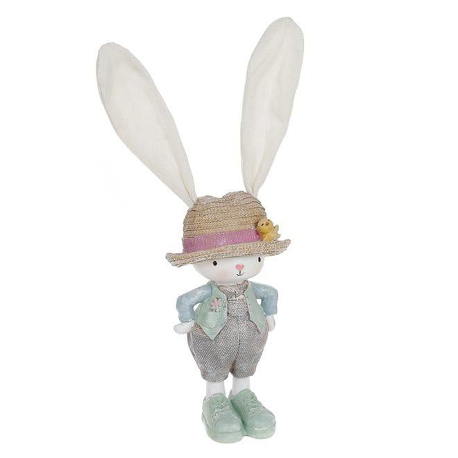 Фигурка декоративная Flora Зайка в шляпе 29 см (42073)