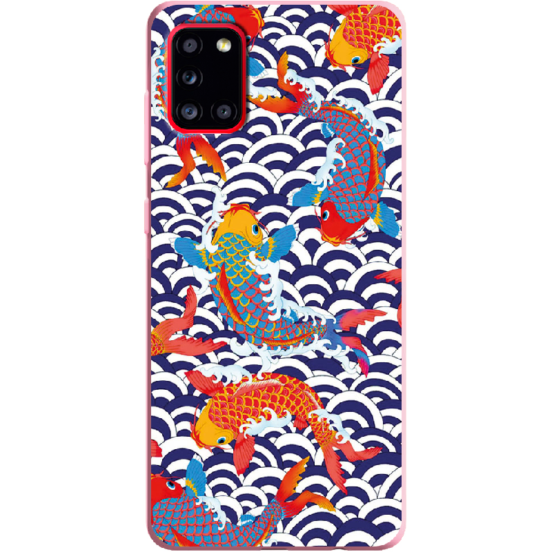 Чехол Boxface Samsung A315 Galaxy A31 Koi Fish Розовый силикон (39470-up2477-41981)