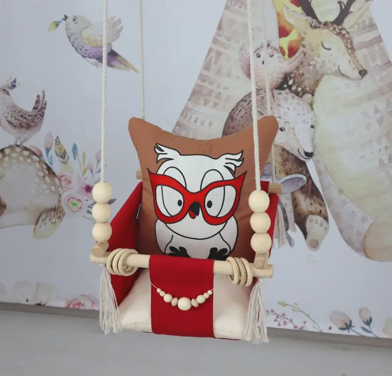 Качели подвесные Умная сова для детей от 6 месяцев 33х33х23см
