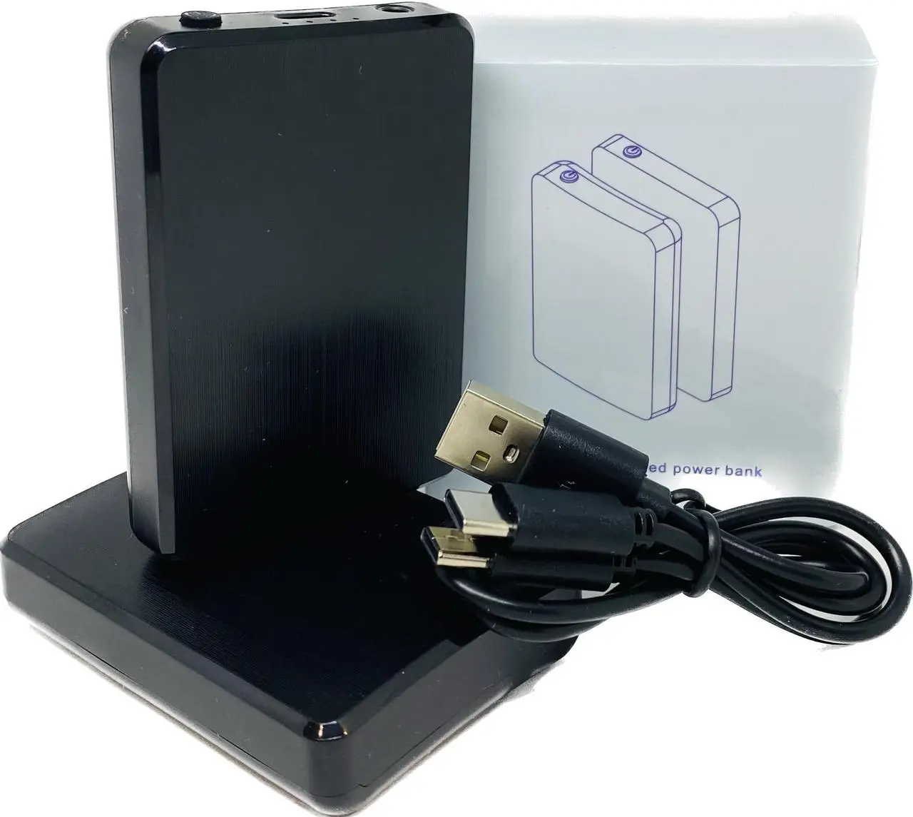 Повербанк для шкарпеток з підігрівом 5000 mAh 3,7V 2A USB Чорний