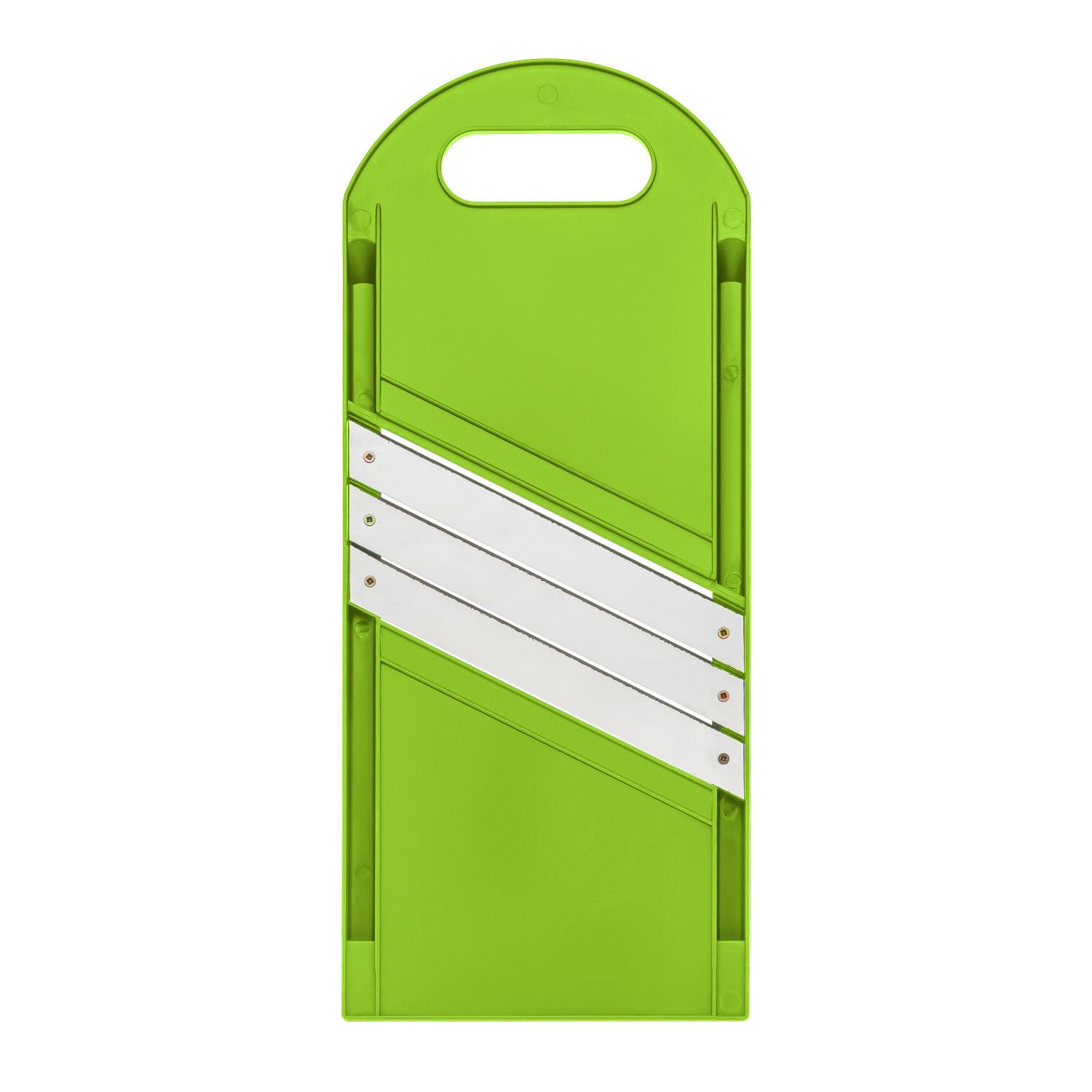 Шинковка для капусты и нарезки овощей/фруктов ручная пластиковая 3 лезвия 16,5х39 см Салатовый (86937) - фото 3