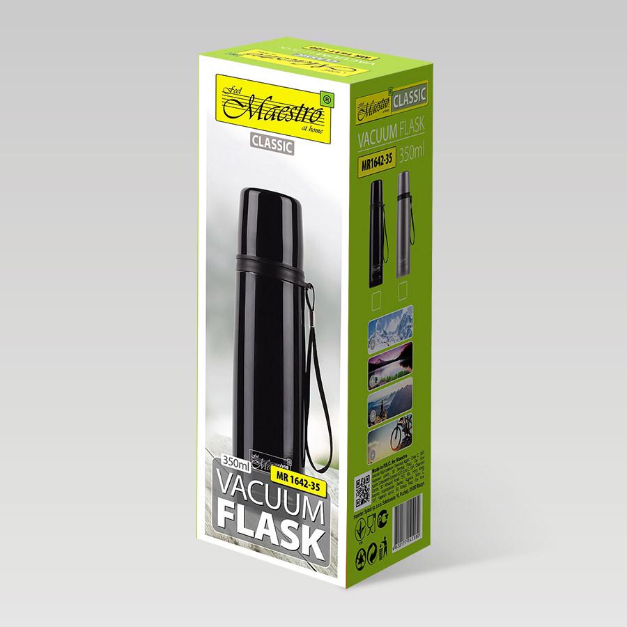 Термос питьевой Maestro из нержавеющей стали 0,35 л Серый (MR-1642-35) - фото 3 Термос питьевой Maestro из нержавеющей стали 0,35 л Серый (MR-1642-35) - фото 3