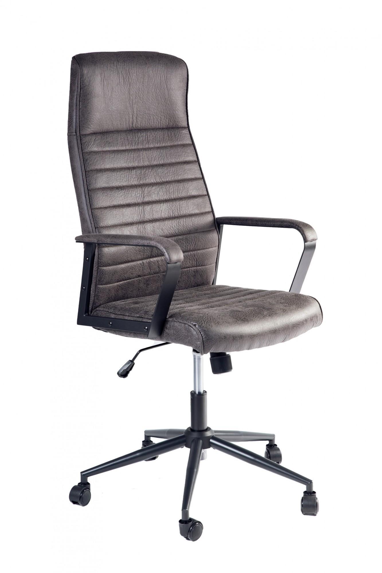 Крісло офісне комп'ютерне MarkDesign хром Tilt екошкіра Темно-коричневий