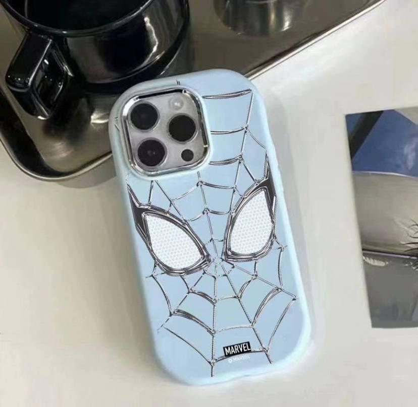 Чохол для  iPhone 14 Plus матовий Spider Man, захисний, блакитний