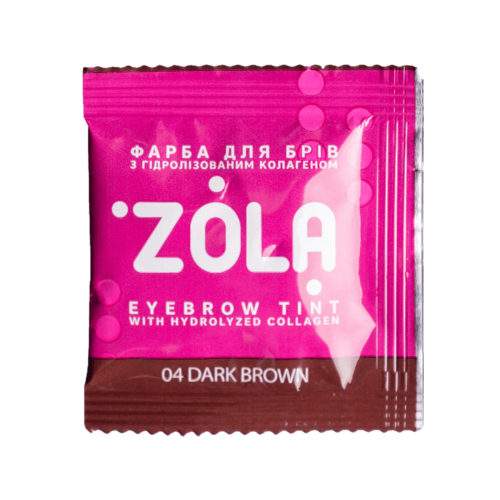 Краска для бровей с коллагеном Zola Eyebrow Tint With Collagen 04 Dark Brown 5 мл Темно-коричневая