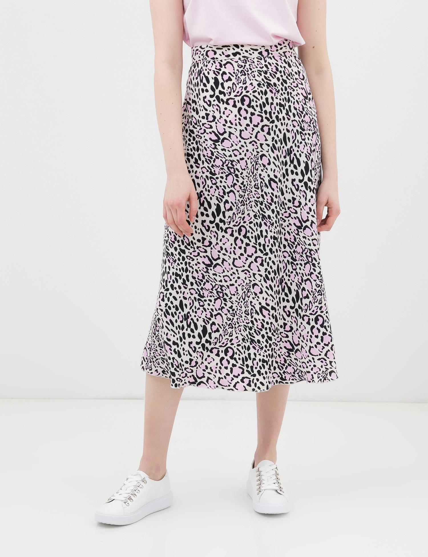 Спідниця-трапеція міді Дика Спідниця Рись XS Чорно-рожевий (1040) - фото 1