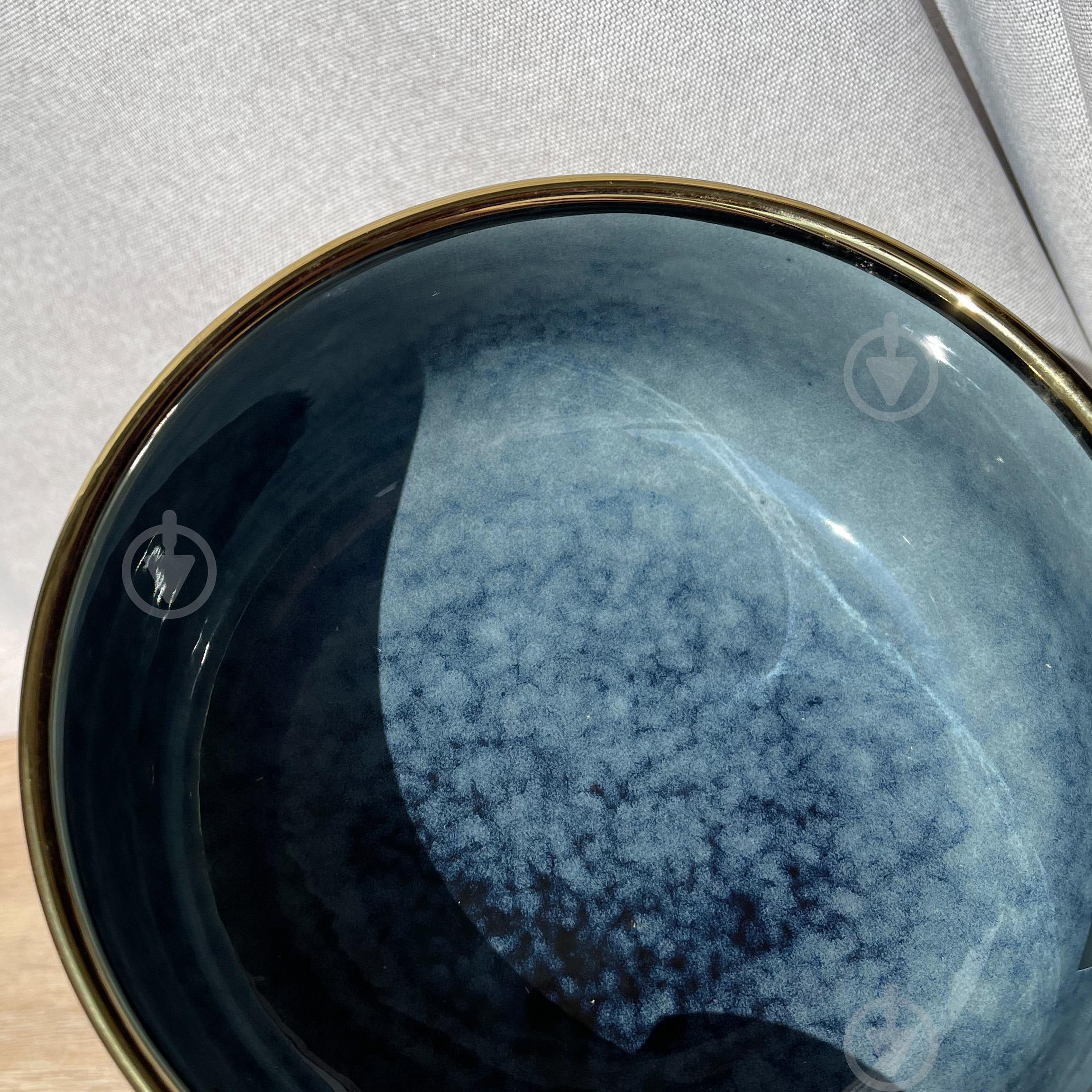 Сервиз столовой посуды Ardesto Andria 36 предметов 12 персон керамика Синий с золотым кантом - фото 6 Сервиз столовой посуды Ardesto Andria 36 предметов 12 персон керамика Синий с золотым кантом - фото 6