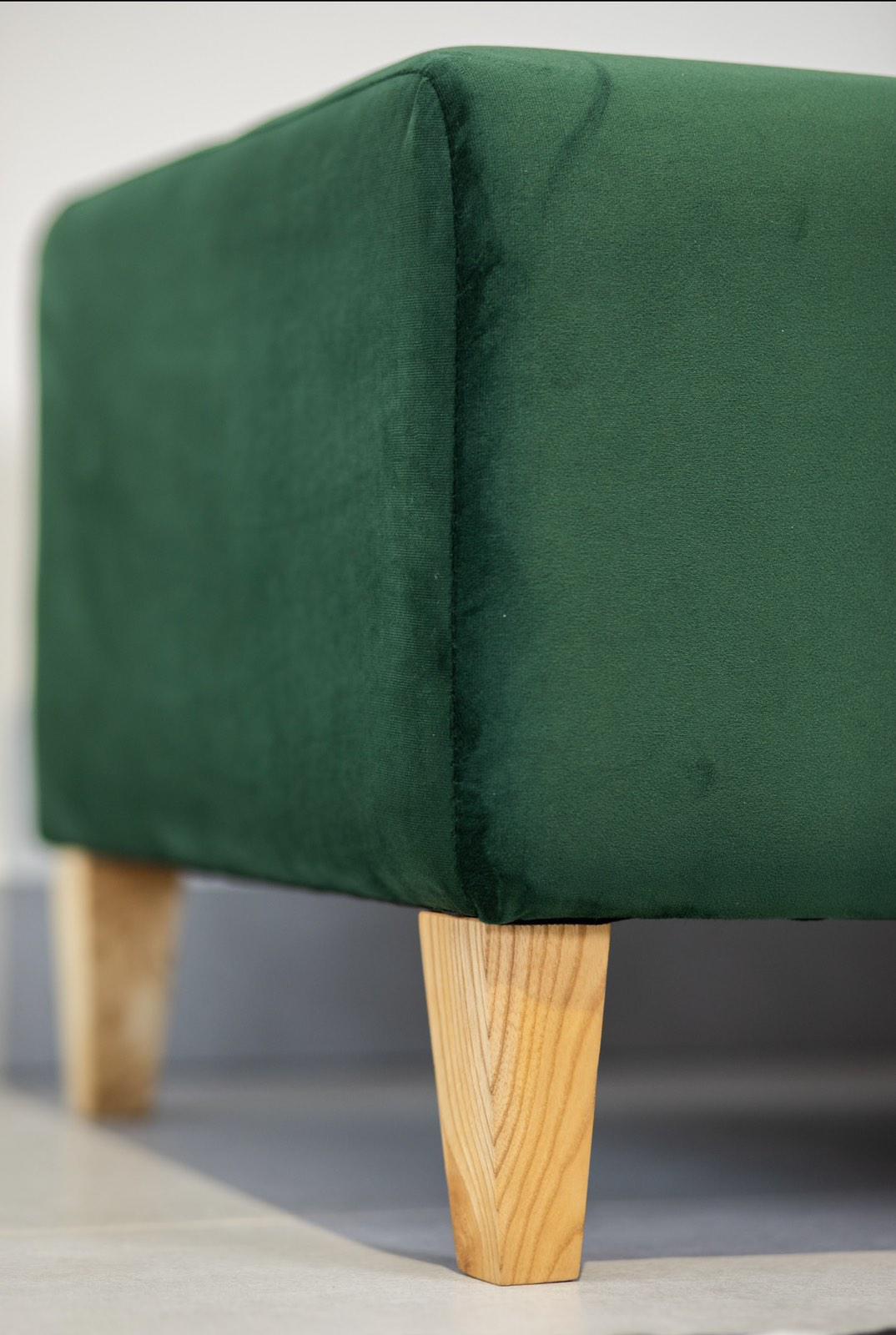 Топчан Vi-Tall велюр опори дерево 150х55х42 см Зелений - фото 2 Топчан Vi-Tall велюр опори дерево 150х55х42 см Зелений - фото 2