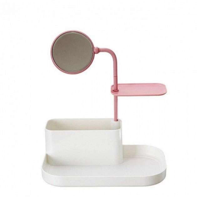 Органайзер косметический настольный с зеркалом ТРМ 7009 Белый (19018517)