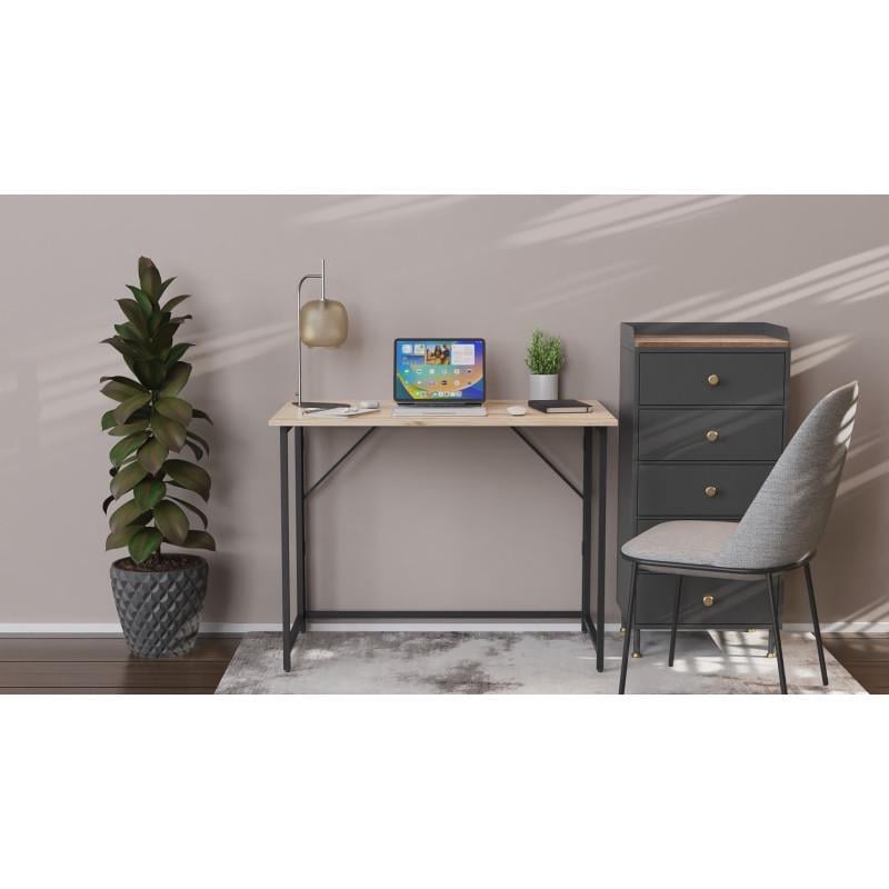 Стіл розкладний Ferrum-decor Moris метал/ДСП 16 мм Чорний/Дуб Сан-Марино (FRD-104670) - фото 4 Стіл розкладний Ferrum-decor Moris метал/ДСП 16 мм Чорний/Дуб Сан-Марино (FRD-104670) - фото 4