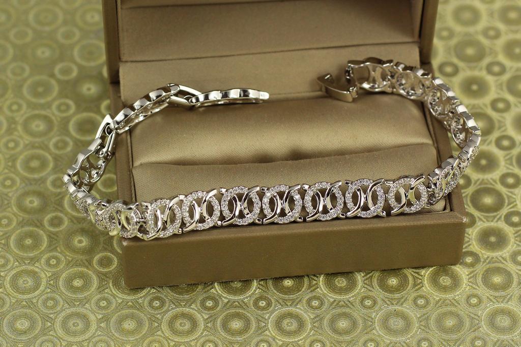 Браслет Xuping Jewelry Тандем 16,5 см 9 мм Серебристый (34954700)