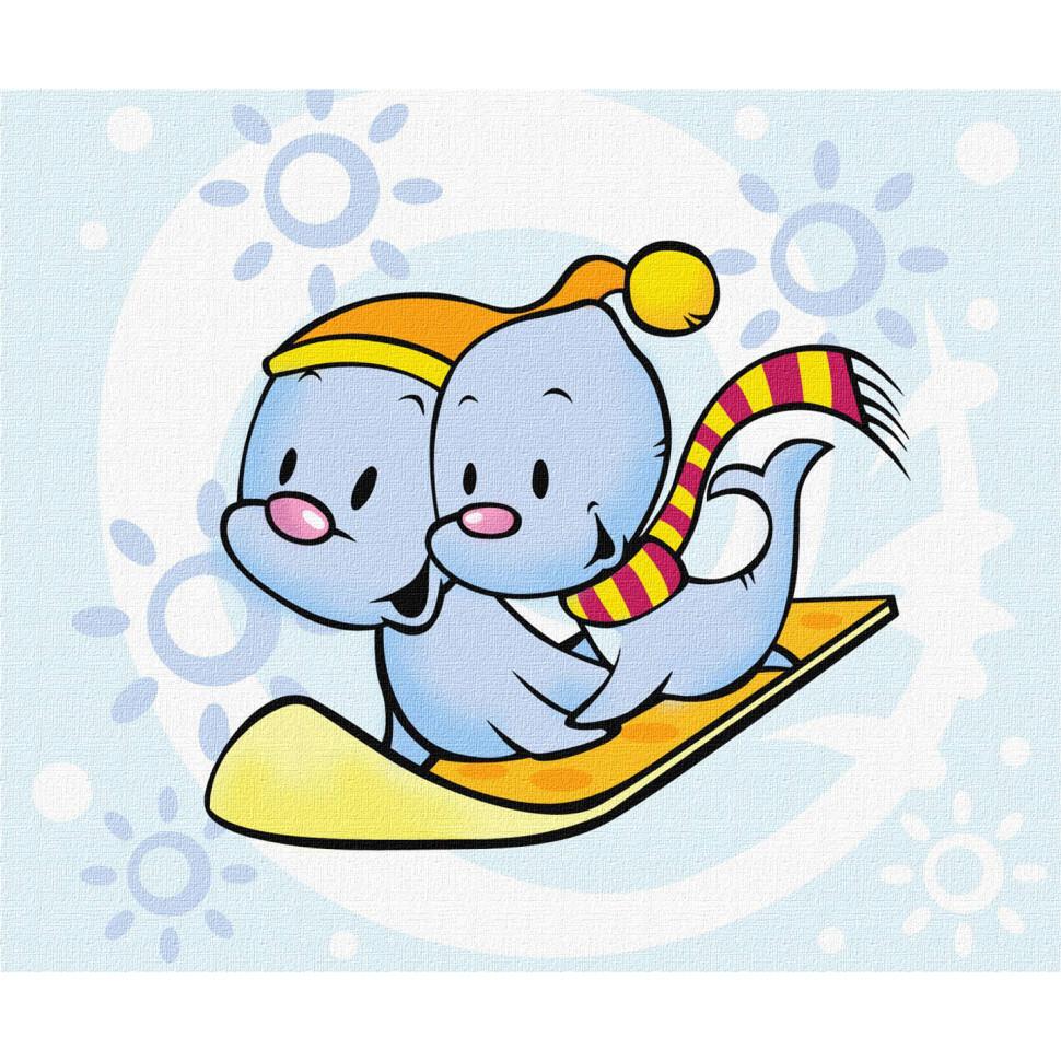 Роспись по холсту Идейка Зимние развлечения 25x30 см (7168/2)