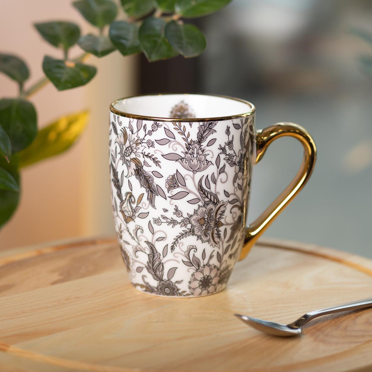 Чашка керамическая в винтажном стиле 400 мл Белый (RX-N240665G) - фото 2 Чашка керамическая в винтажном стиле 400 мл Белый (RX-N240665G) - фото 2