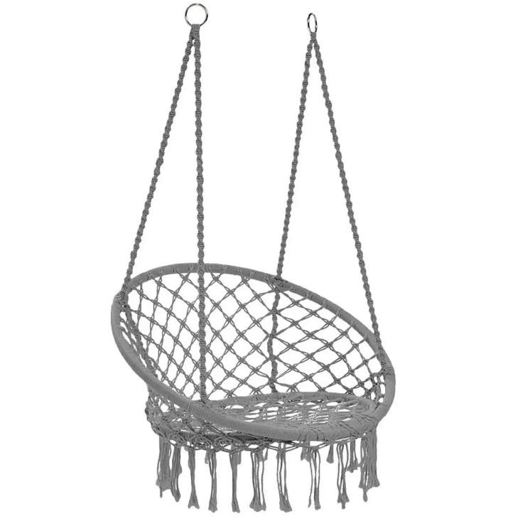 Кресло подвесное Garden Line IDAHO дачное для взрослых Серый