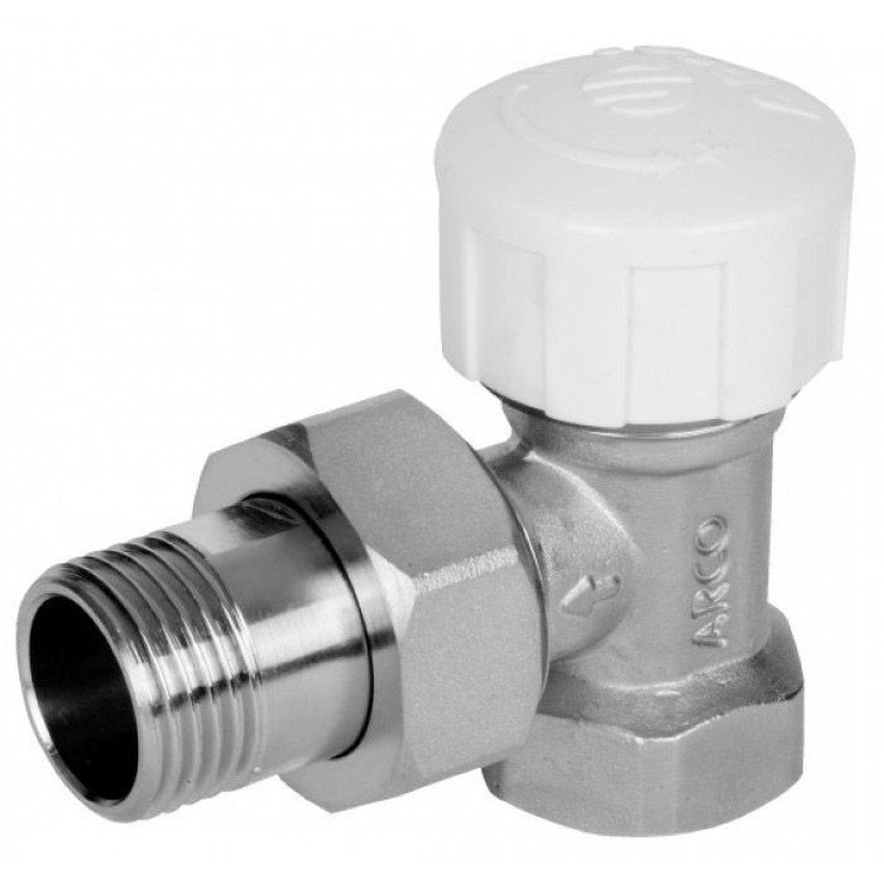 Кран для радиатора угловой Arco TB501275 М30 под термоголовку 1/2" (000008043)