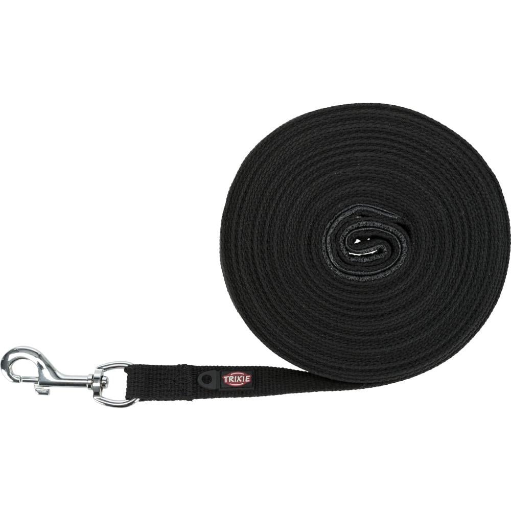 Поводок для собак Trixie котон M-L 10 м х 20 мм Черный (19911)