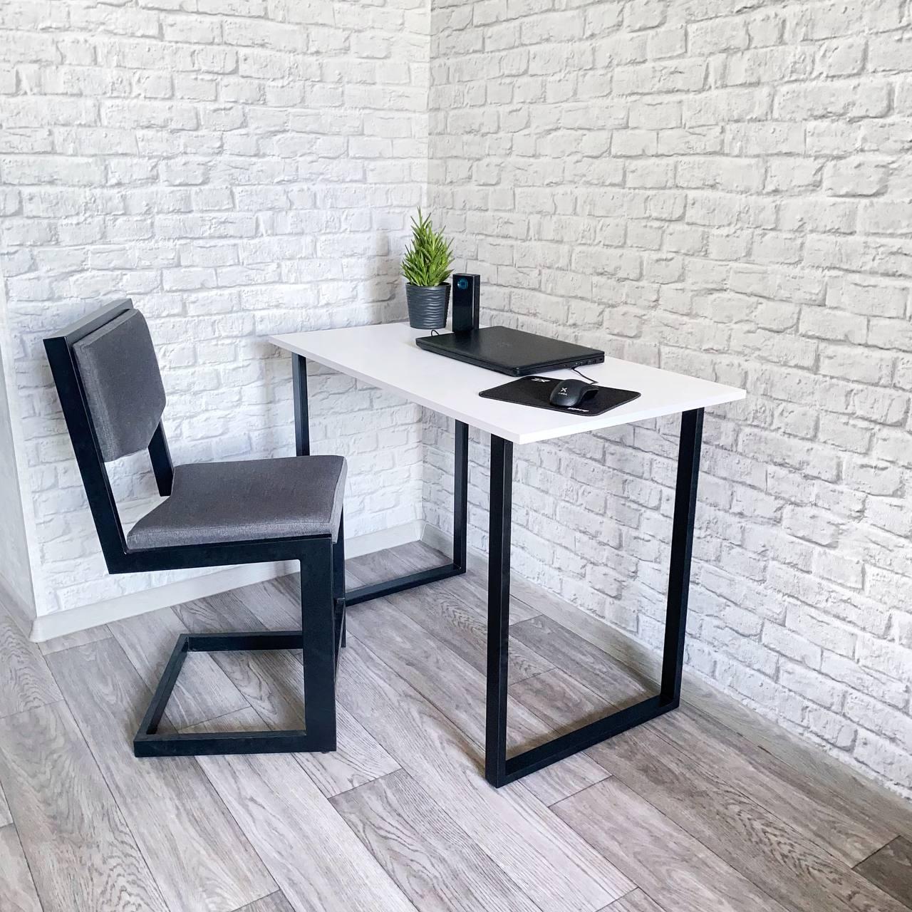 Стіл письмовий Krei Смарт 1000х550х736 мм Білий/Чорний (ГО5002.730)