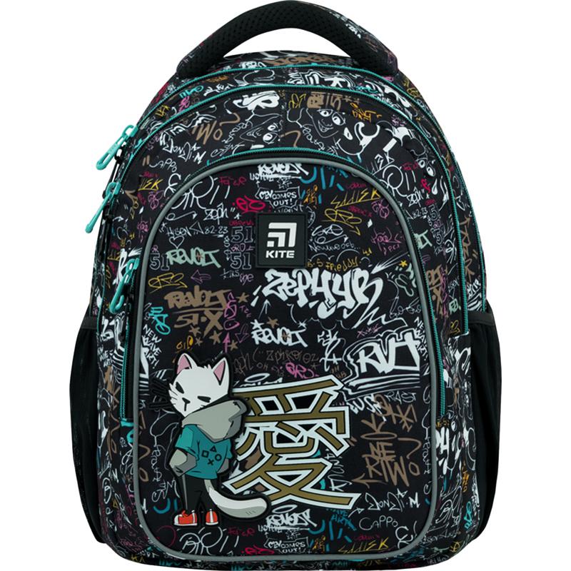 Рюкзак школьный KITE Education K22-8001M-3 с ортопедической спинкой Черный