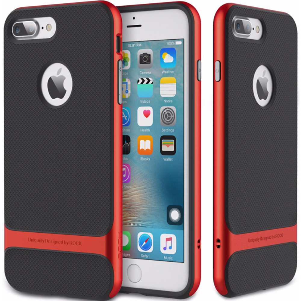 Чохол накладка Rock Royce Series Case for iPhone 7/8 Plus, Red Black - фото 2