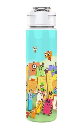 Детская бутылка для воды с трубочкой Numberblocks 750 мл (35110154)