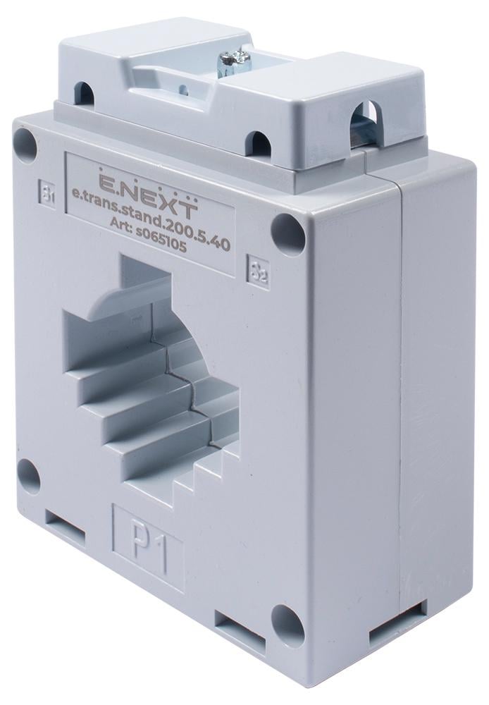 Трансформатор струму вимірювальний E.NEXT e.trans.stand.200.5.40 200/5A CL0.5 (s065105)