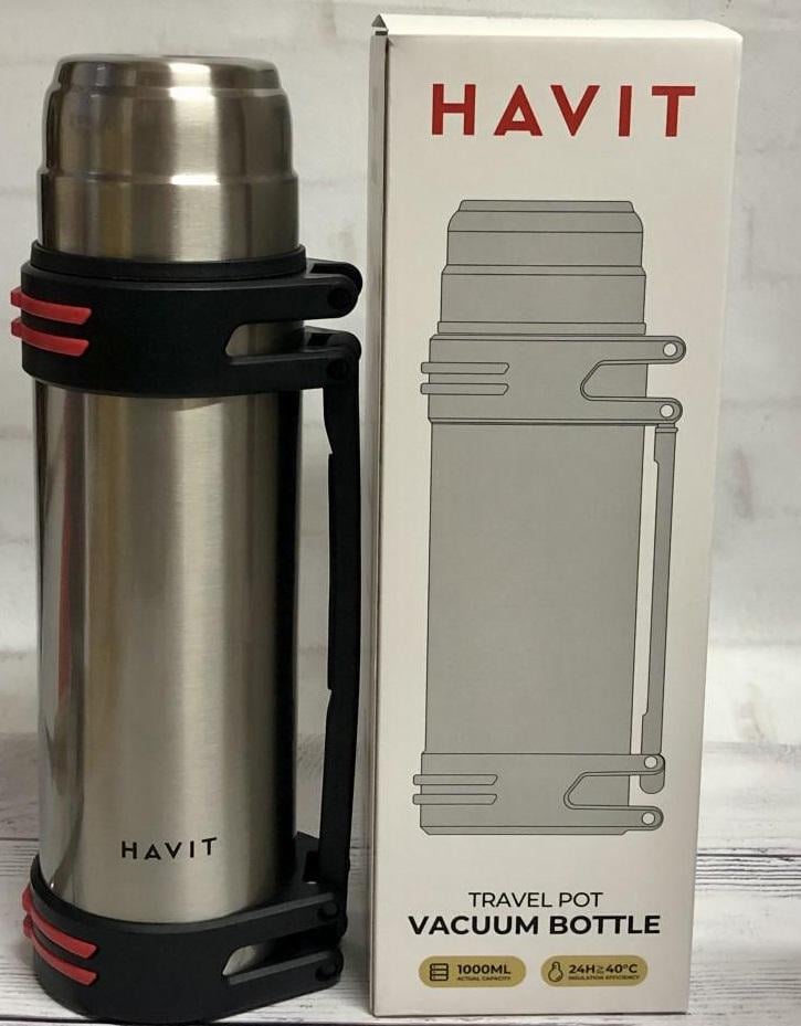 Термос Havit HV-TM004 1000 мл Silver