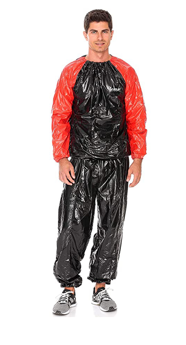 Костюм-сауна для похудения PVC SAUNA SUIT S/M Черный/Красный (LS3034-SM)