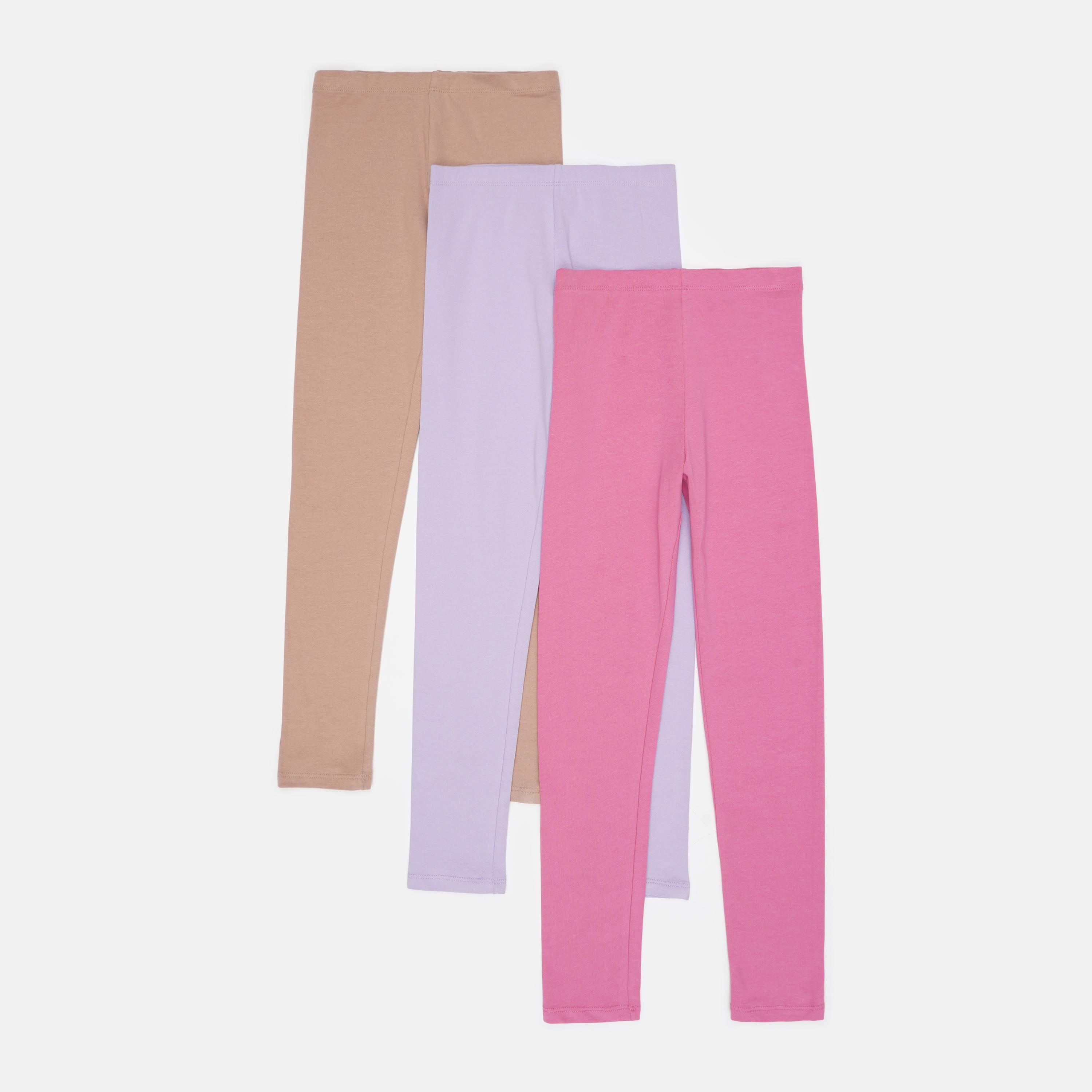 Легінси H&M 3 шт. 134 см Рожевий/Бузковий (A3107505283)