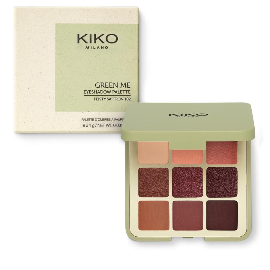 Палетка теней Kiko Green me 9 оттенков 102 Feisty Saffron (22622775)