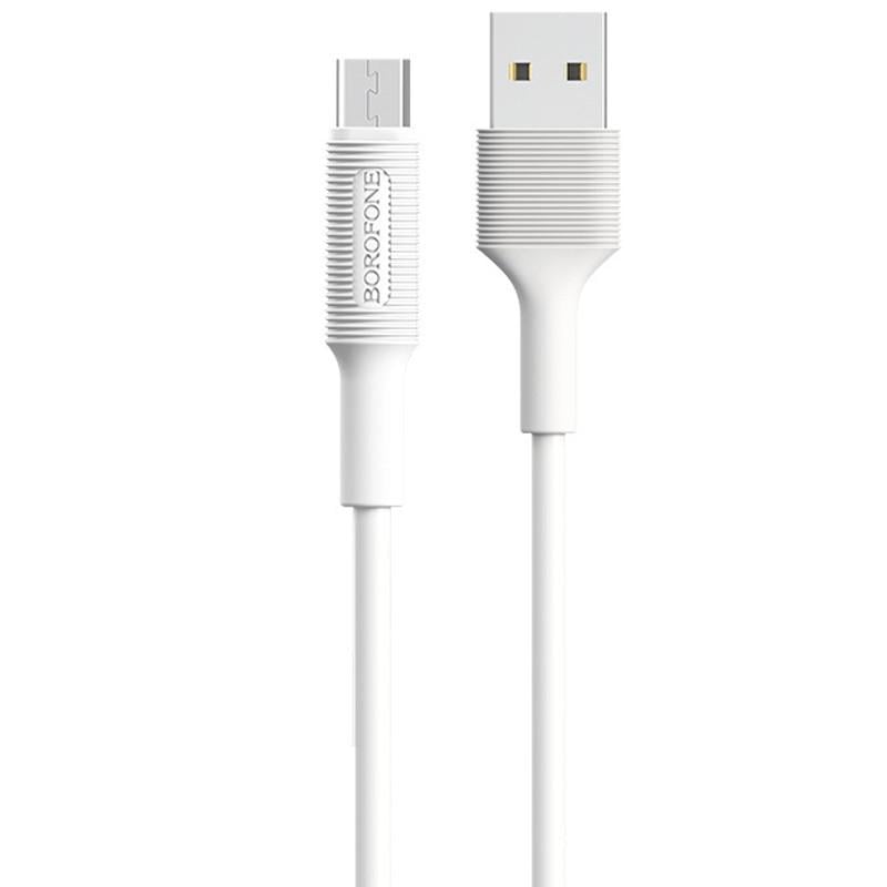 Дата кабель Borofone BX1 EzSync USB to MicroUSB 1 м White