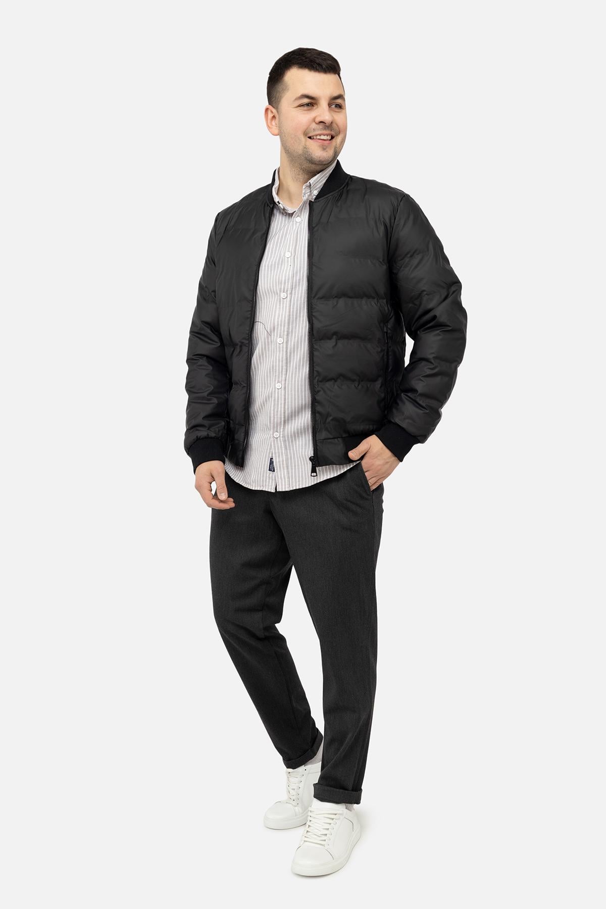 Куртка чоловіча ЦБ-00244173 р. 56 Чорний (28422009)