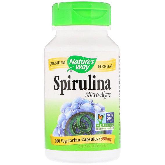 Спирулина Nature's Way Spirulina Micro-Algae 380 мг 100 Caps