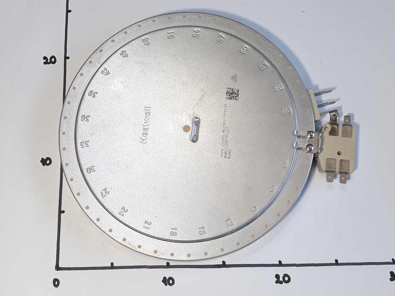 Электроконфорка для стеклокерамических поверхностей Ø230 мм 2200W 1+1,2 кВт 5 контактная (0912) - фото 3 Электроконфорка для стеклокерамических поверхностей Ø230 мм 2200W 1+1,2 кВт 5 контактная (0912) - фото 3