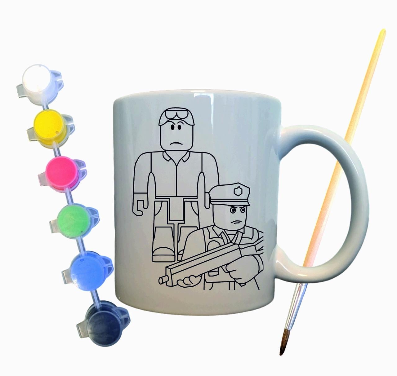 Набор для творчества кружка раскраска Копы из Интернет Игры 330 мл Белый (КР0026)