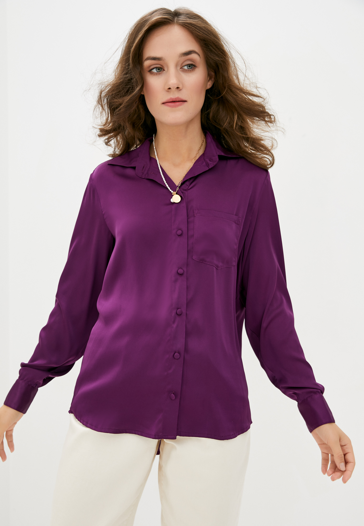 Блуза Jhiva р. 56 Фиолетовый (70033978)