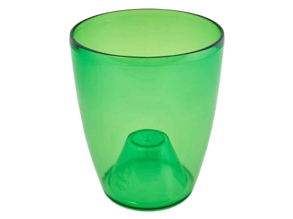 Горшок для цветов Алеана 5,7 л Орхидея 20х24 см Зеленый/Прозрачный (861660) - фото 1