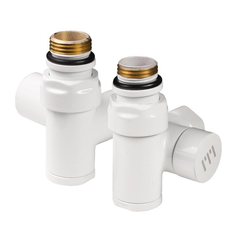 Комплект кранов дизайнерских под ТЭН Ideale 1/2x1/2" Белый (22598)