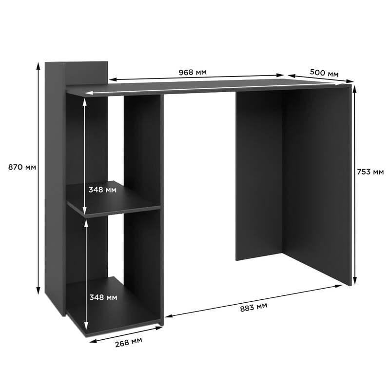 Cтіл комп'ютерний з 2 полицями М-ЗОН Джеко 1200/12 Німфея Альба (MZN-031019) - фото 9