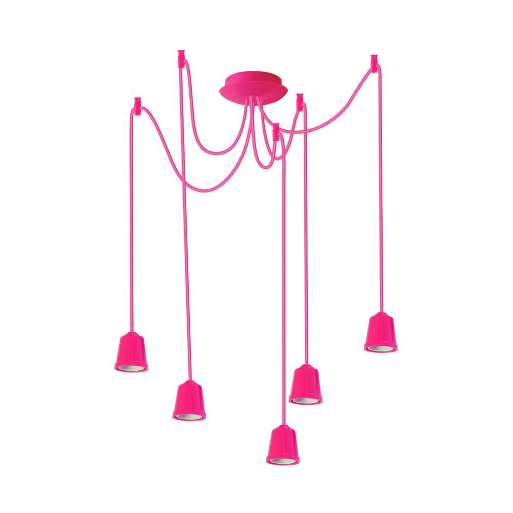 Підвісний світильник ERKA 525 стельовий 5xЕ27 2 м Рожевий (27548689) Підвісний світильник ERKA 525 стельовий 5xЕ27 2 м Рожевий (27548689)