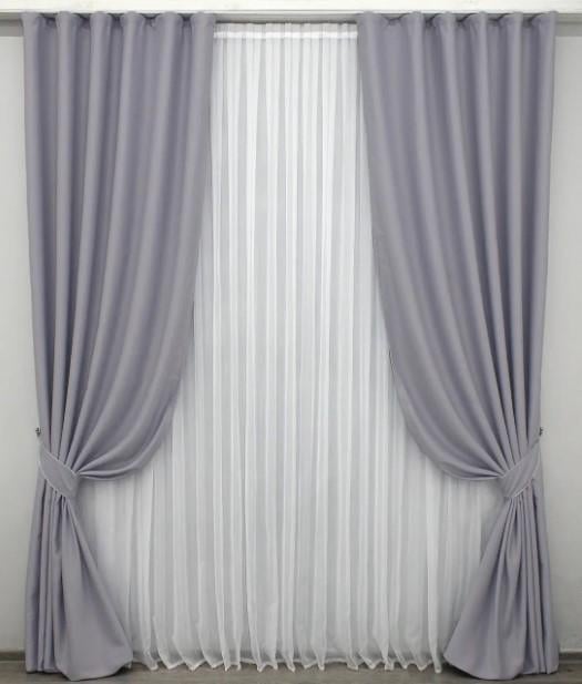 Комплект штор у вітальню/спальню Midnight блекаут 1,5х2,9 м 2 шт. Лавандовий (1227ш) - фото 1 Комплект штор у вітальню/спальню Midnight блекаут 1,5х2,9 м 2 шт. Лавандовий (1227ш) - фото 1