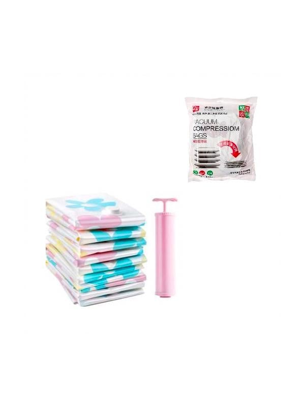 Вакуумний пакет для одягу з насосом R26107 9 пр. 80х100/60х80/50х70 см
