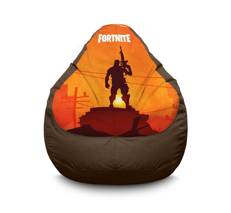 Кресло мешок iPuff Fortnite Silhouette Оксфорд XXXL 100х135 см Коричневый