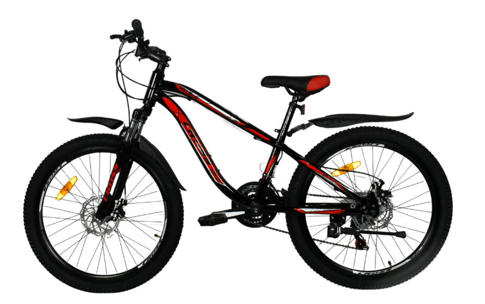 Велосипед подростковый Cross Rider от 120 см 24" 12" Черный/Красный (9c0f66d8)