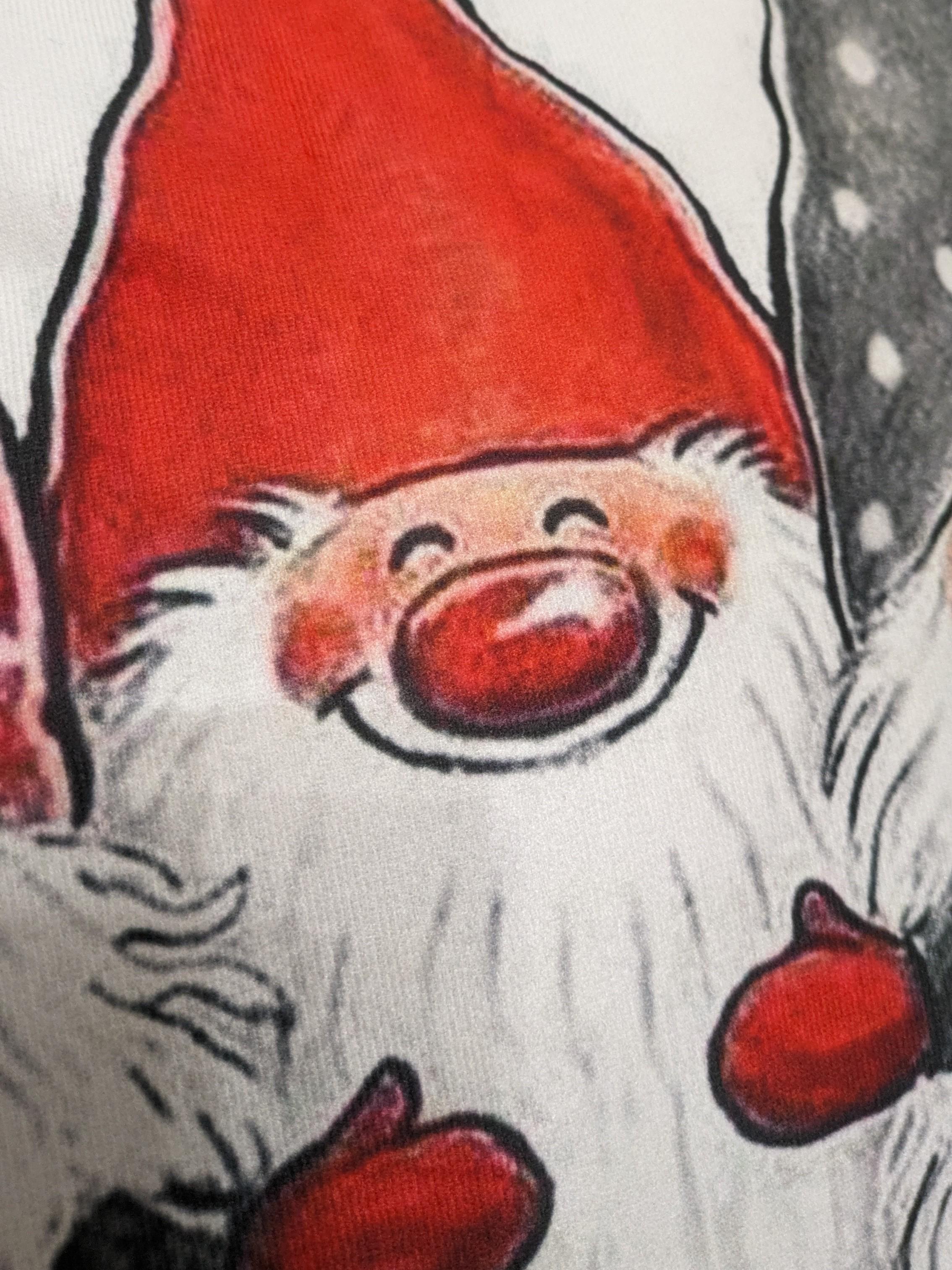 Наволочка новорічна Гномики велюр 45х45 см (29818169) - фото 4