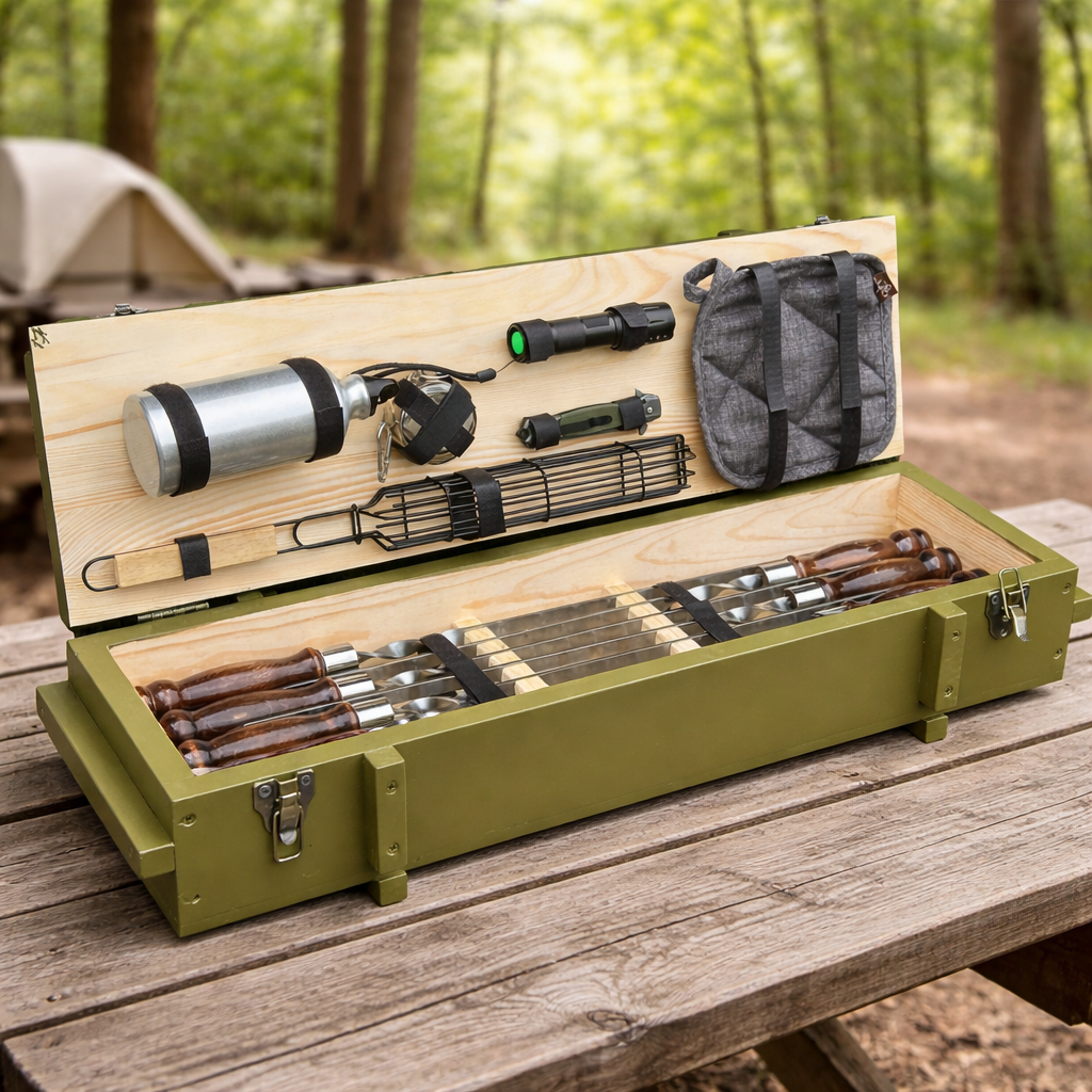 Подарочный набор шампуров Jooki Штурм Оливковый (10221)