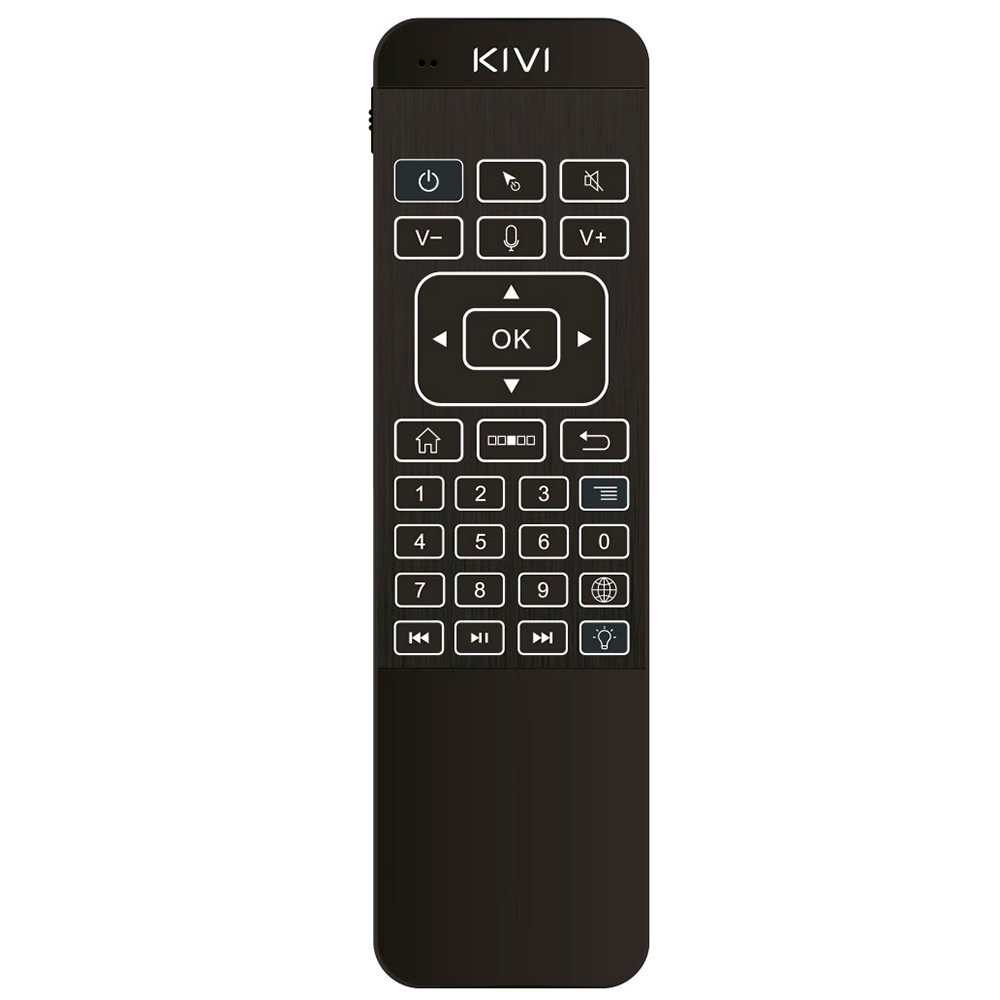 Пульт інфрачервоний Kivi K2 для ТВ з підсвічуванням та QWERTY клавіатурою 2.4G Black (35699057)