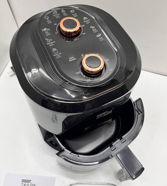 Аерогриль безмасляний з механічним керуванням Zepline з таймером 8 л 4200 Вт - фото 9 Аерогриль безмасляний з механічним керуванням Zepline з таймером 8 л 4200 Вт - фото 9