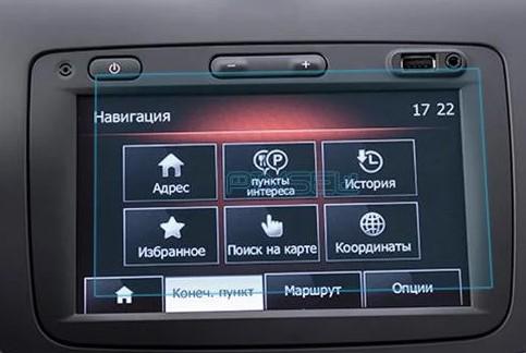 Защитное стекло Pixsel гибридное матовое на монитор Renault LOGAN-6,9" 2017