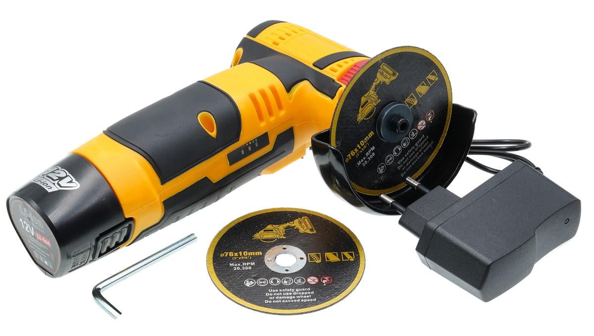 Болгарка аккумуляторная 12V 1300 mAh Li-on 1 АКБ (ins694)