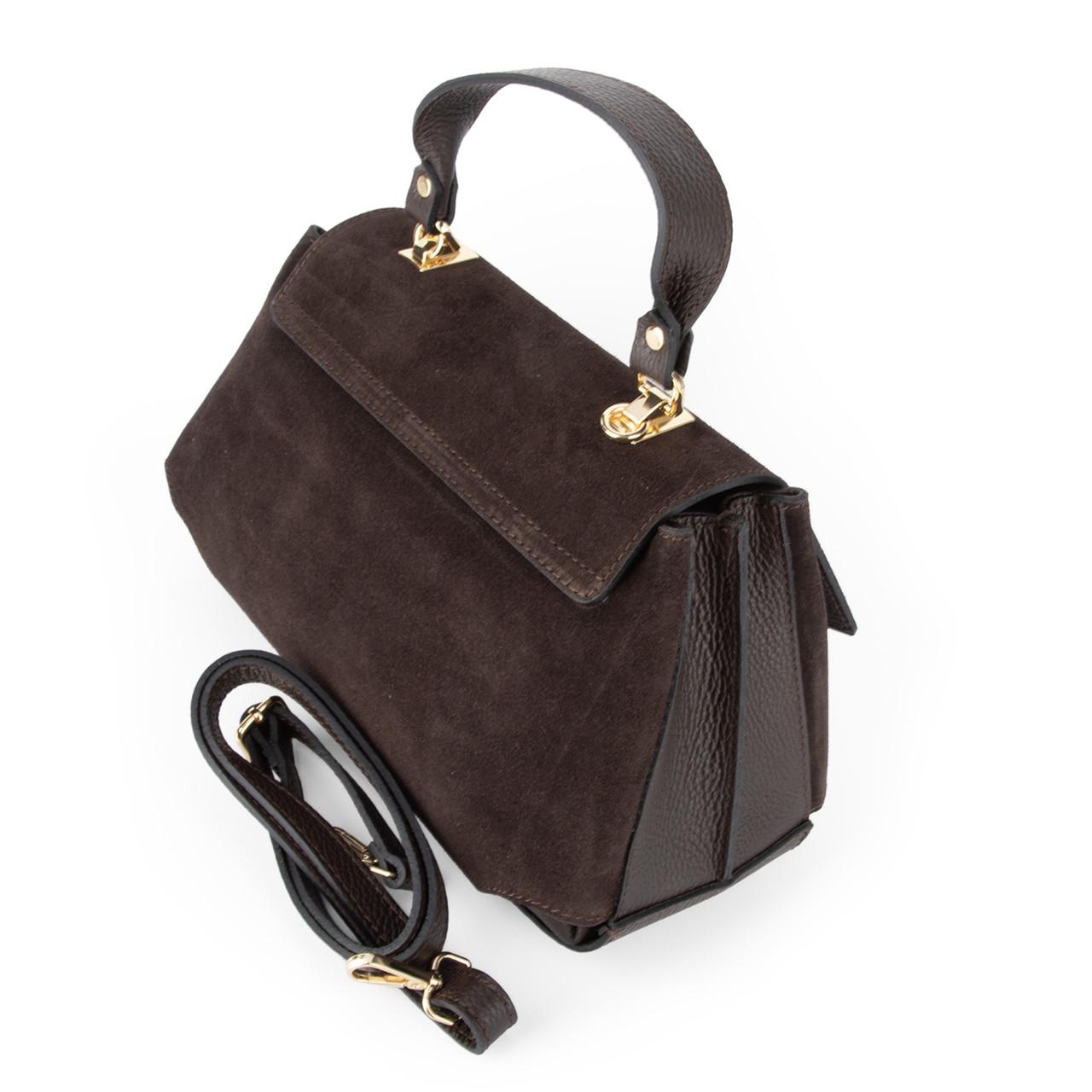 Сумка женская замшевая Virginia Conti 04062 Шоколадный (2765620576) - фото 5